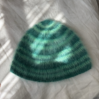 Striped Mohair Beanie