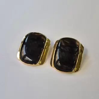 SİYAH VINTAGE TASARIM KÜPE