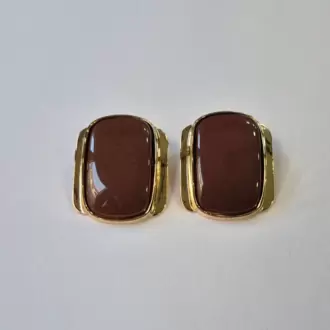 KAHVERENGİ VINTAGE TASARIM KÜPE