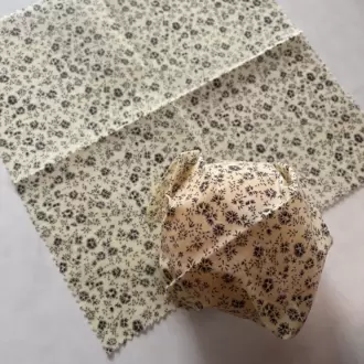 Balmumu Gıda Saklama Kumaşı, Tekrar Kullanılabilen Saklama Bezi, 2'li Set, Çiçek, 25x25