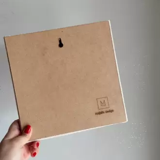 Punch Nakış İşlemeli, MDF Kapama, Motivasyon Yazı Desenli Duvar Panosu, 25x25