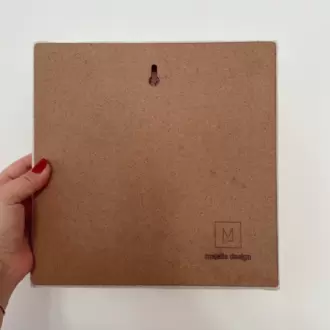 Punch Nakış İşlemeli, MDF Kapama, Kurdele Fiyonk Desenli Duvar Panosu, 25x25