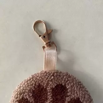 Punch Anahtarlık, Çift Taraflı, Pati Desenli, Punch İşlemeli, Aksesuar / Charm, Kahverengi