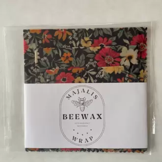 Balmumu Gıda Saklama Kumaşı, Tekrar Kullanılabilen Saklama Bezi, 3'lü Set, Çiçek Desenli