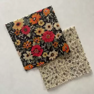 Balmumu Gıda Saklama Kumaşı, Tekrar Kullanılabilen Saklama Bezi, 2'li Set, Karışık, 25x25
