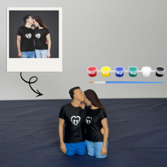 Kişiye Özel Çift 3D Figürü