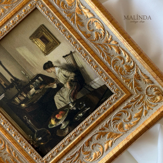 Yazı Masasında Kadın (1900’ler) Vintage Tablo