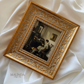 Yazı Masasında Kadın (1900’ler) Vintage Tablo