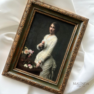 Madame Lerolle (1882) Yeşil Vintage Tablo