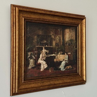 Müzik Odası (1878) Vintage Çerçeveli Tablo