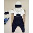 Lacivert 4 Parça Hastane Çıkışı Set (Body, Pantolon, Bere ve Eldiven)