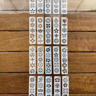 Çiçek Desenli Stencil