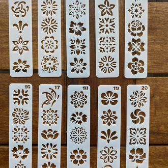 Çiçek Desenli Stencil