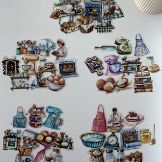 Pişirme/Mutfak Temalı Sticker Seti