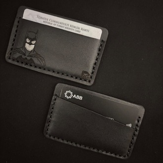 Batman Özel El Üretimi Deri Kartlık