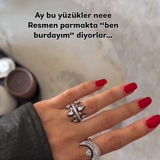 Sıra damla taş yüzük