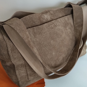 Süet Tote Çanta 
