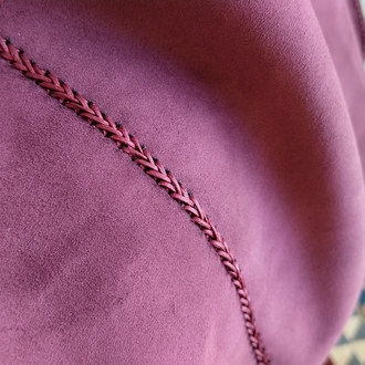 Süet Omuz Çantası (Bordo)