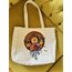 Hasır şapkalı large tote bag