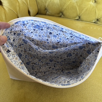 Büyük boy Clutch- mavi tokalı kız