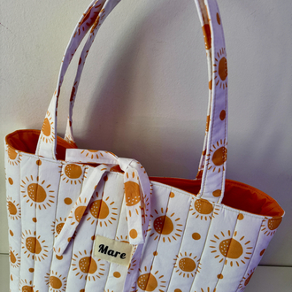 Kapitone tote (güneş)