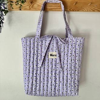 Kapitone tote (lila)