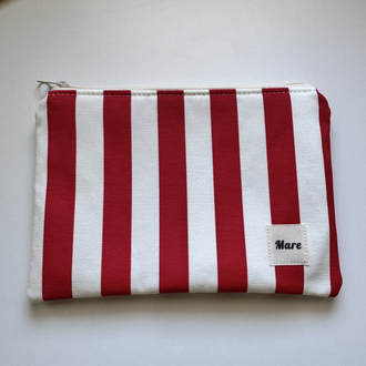 Kırmızı çizgiler clutch/organizer