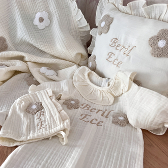 Bej papatya 3 lü set 