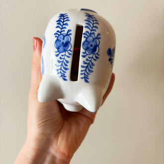 Hand Painted Dutch Ceramic Coin Bank