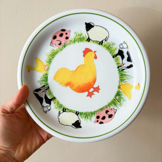 German Farm Animals Wall Plate
