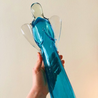Handblown Glass Angel Sculpture