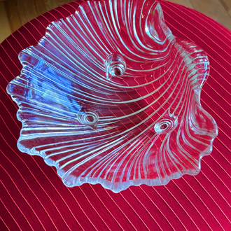 80’s German Crystal Seashell Bowl