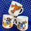 80’s Opaline Glass Clown Mugs