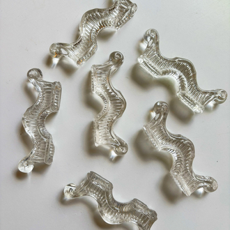Midcentury Crystal Cutlery Rests