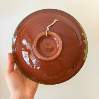 Olive Green Antique Wall Plate