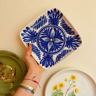 70’s Italian Hand Painted Wall Plate 