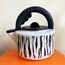 Vintage Zebra Enamel Kettle 