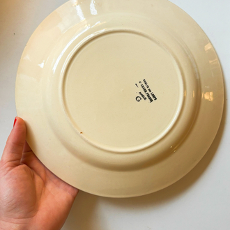 70’s French Hand Painted Wall Plate
