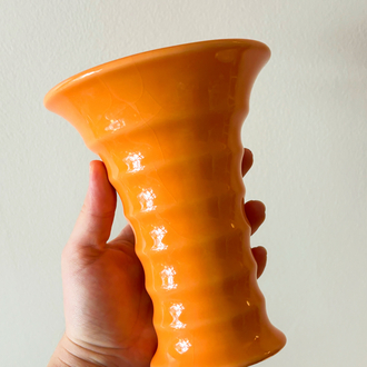 90’s Gorbon Orange Ceramic Vase