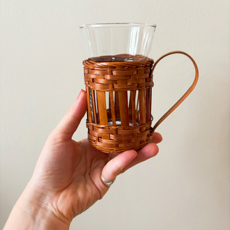70’s Bamboo Glass Mugs