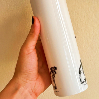 Terrier Porcelain Vase