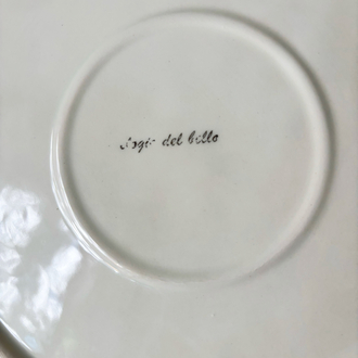 Italian Flower Embossed Ceramic Plates
