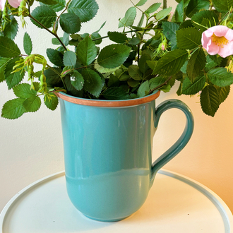 Pastel Blue Handmade Ceramic Jug Vase