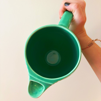 60’s American Fiesta Pottery Green Jug 