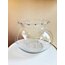 70’s Hand Blown Thin Glass Ruffle Vase