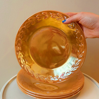 70’s American Iridescent Opaline Plates