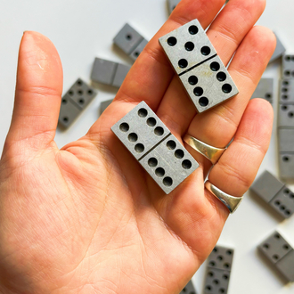 70’s Steel Domino Set