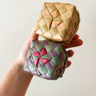 Handmade Cambodian Bamboo Boxes 