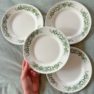 70’s Green Fruits Rustic Plates