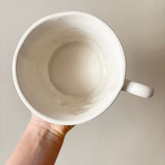 Flower Embossed Ceramic Mug + Plate Set 